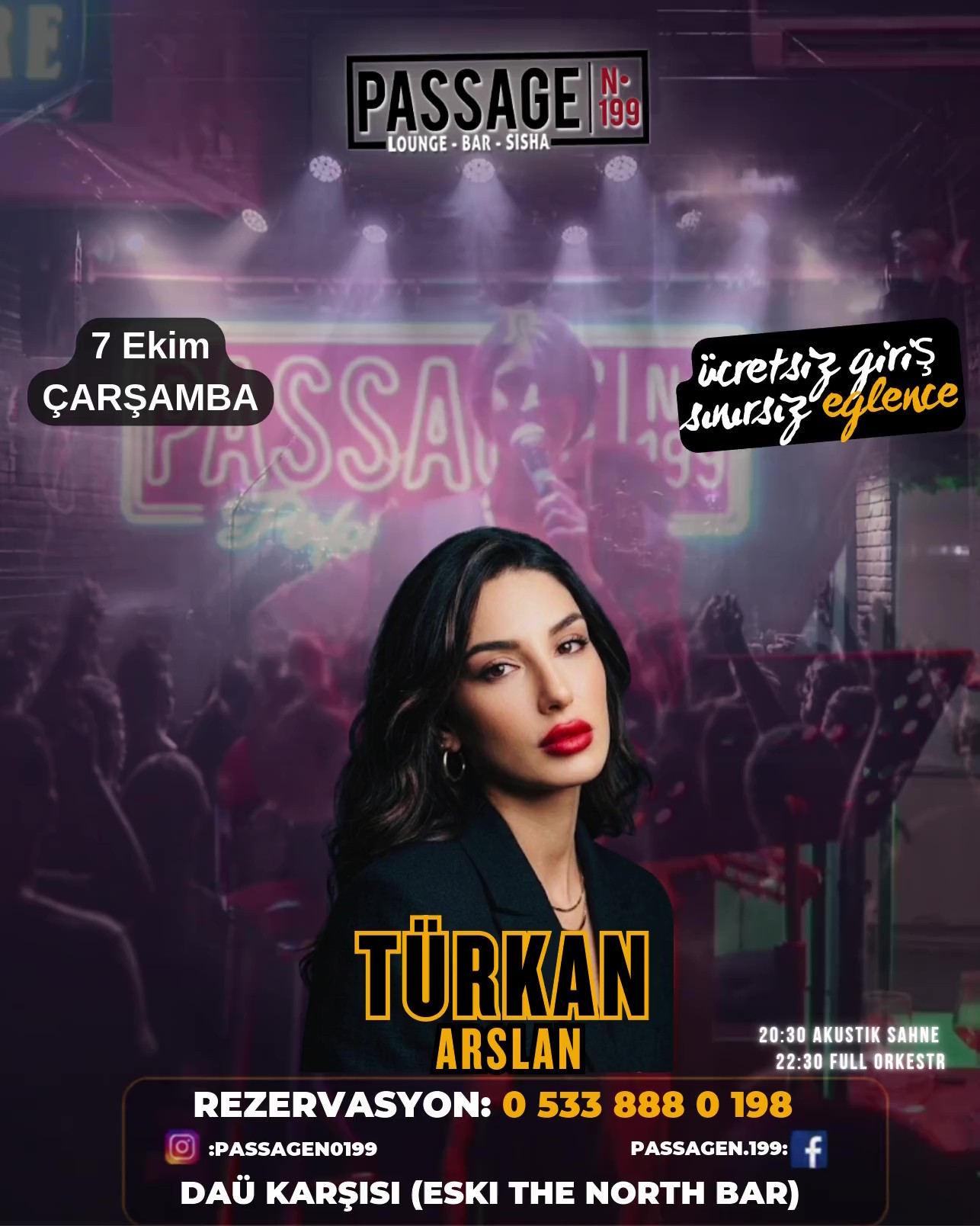 Çarşamba konser etkinliği afişi